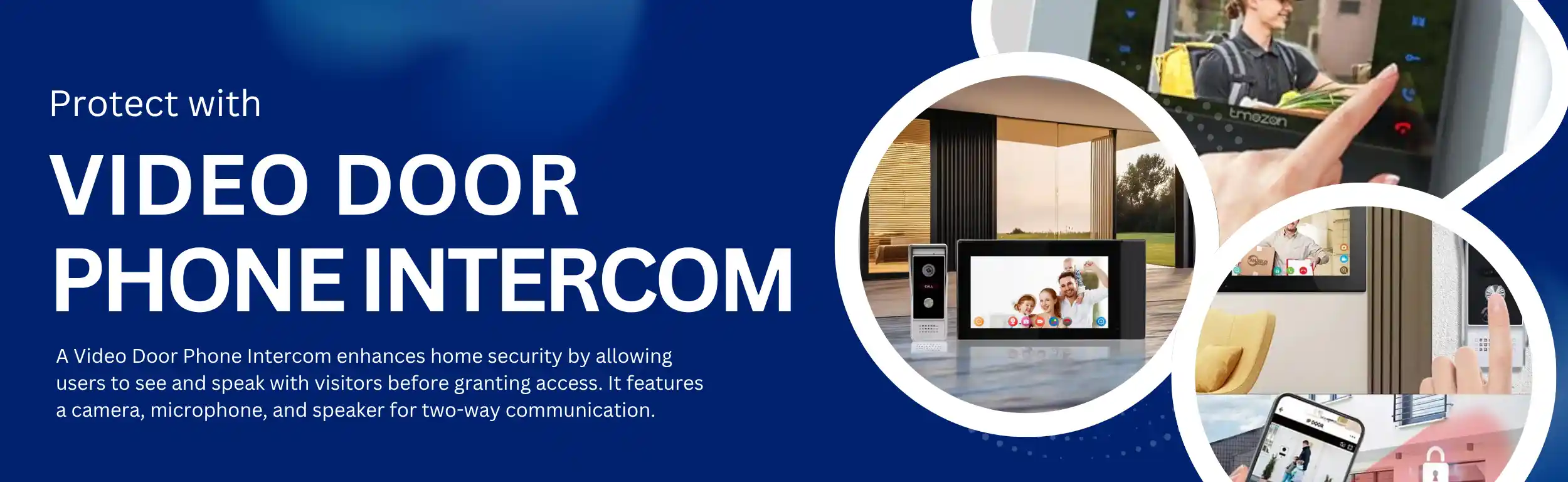 Blue Modern CCTV Installation Promotion Twitter Header (2500 x 768 px)